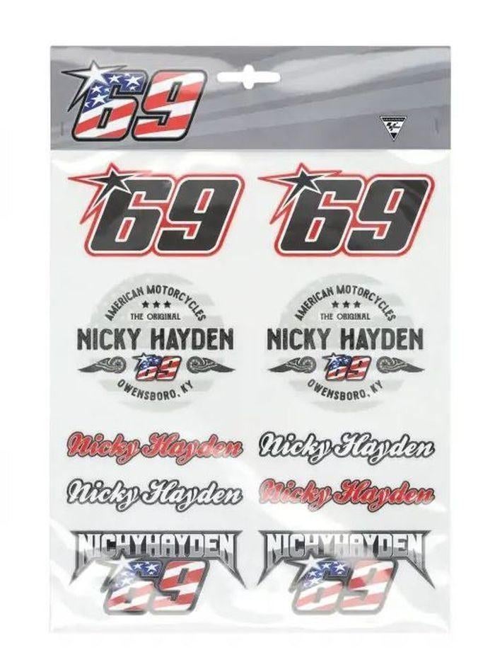Nicky Hayden #69 stickerset 2254002 24 x 20 cm, Ophalen of Verzenden, Gruppo pritelli srl, Info@gruppopritelli.it, 47841 cattolica