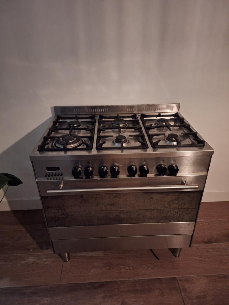 6 pits fornuis oven, 60 cm of meer, Ophalen of Verzenden, Gas, Vrijstaand