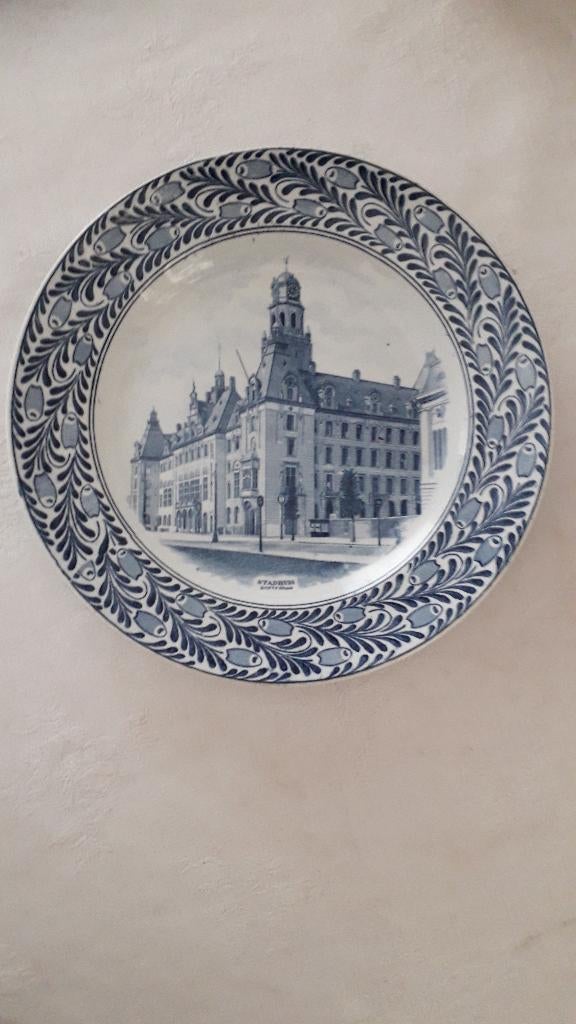 WANDBORD STADHUIS ROTTERDAM (PETRUS REGOUT), Antiek en Kunst, Ophalen of Verzenden