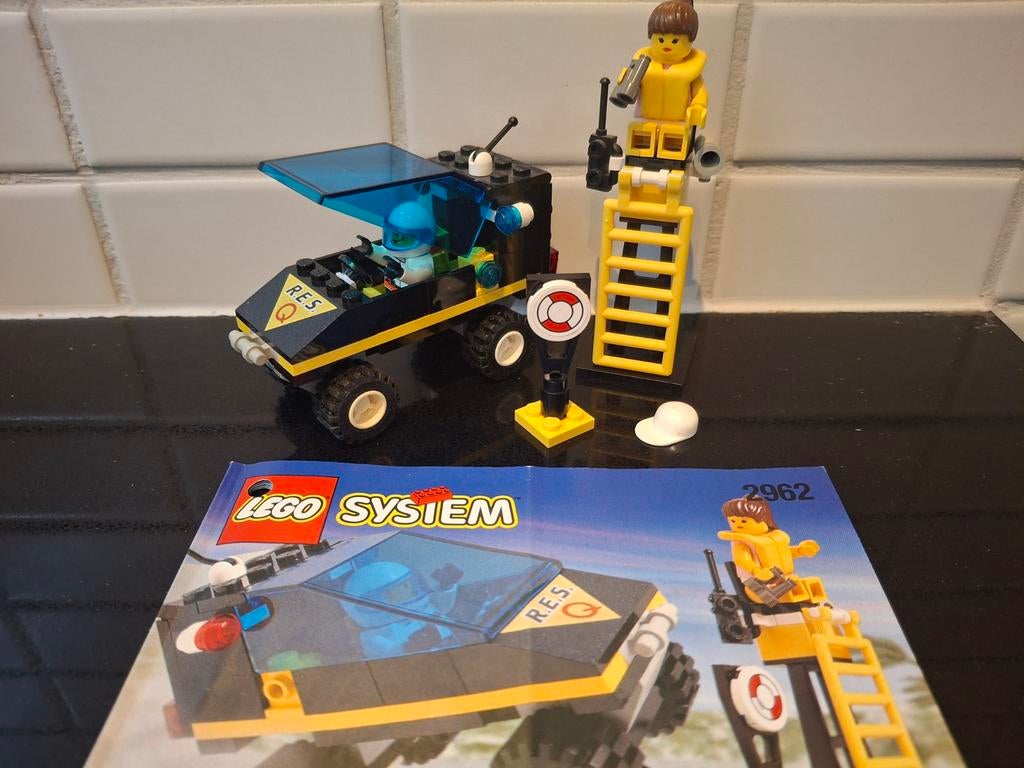 Lego vintage nr 2962 Town, Res-Q Lifeguard incl boekje, Kinderen en Baby's, Speelgoed | Duplo en Lego, Ophalen of Verzenden, Gebruikt