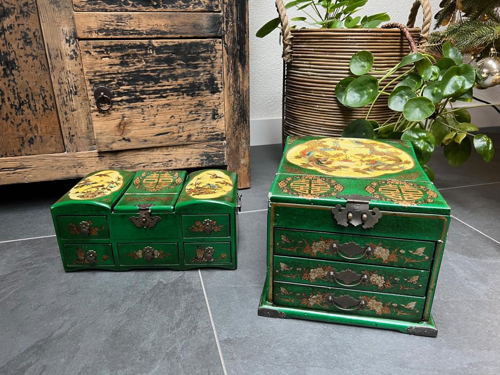 Chinese sieradendoos kist uniek Chinees box aziatisch, Huis en Inrichting, Woonaccessoires | Kisten, Overige materialen, Gebruikt