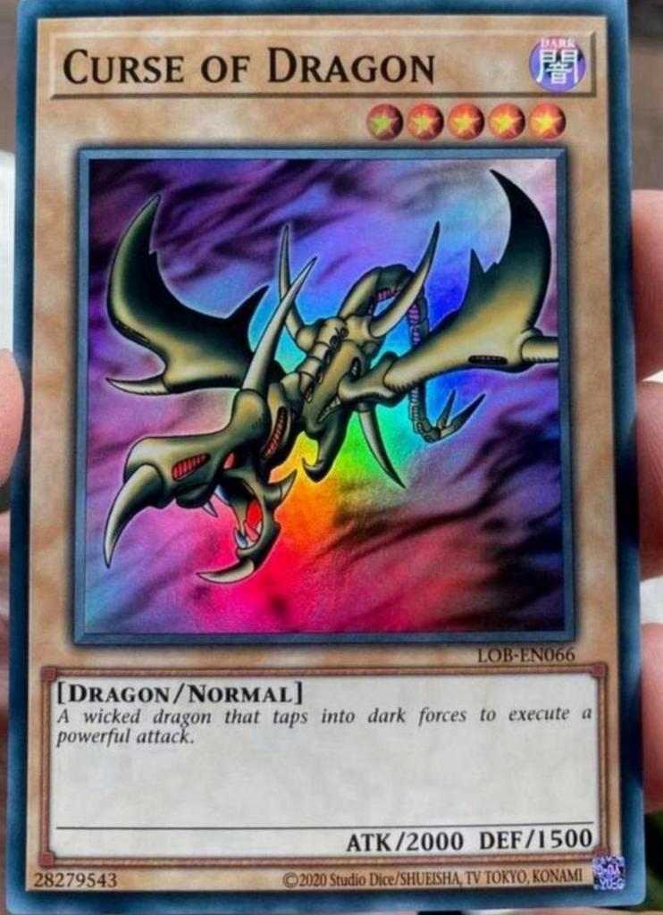 Yu-Gi-Oh! Curse of Dragon LOB Print !, Hobby en Vrije tijd, Verzamelkaartspellen | Yu-gi-Oh!, Verzenden, Zo goed als nieuw, Losse kaart