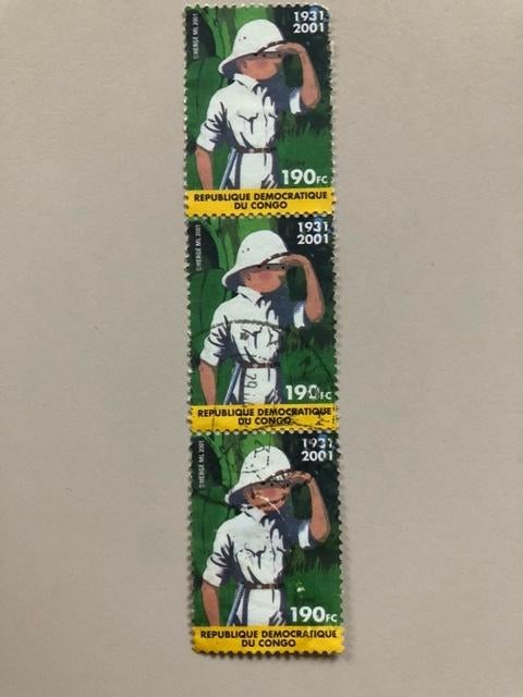 Kuifje postzegels Congo, Ophalen of Verzenden, Overige landen, Gestempeld