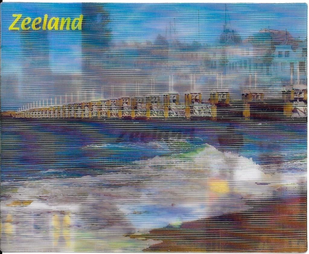 Ansichtkaart	Zeeland	3D	Stormvloedkering / 6-luik, Verzenden, 1980 tot heden, Gelopen, Zeeland