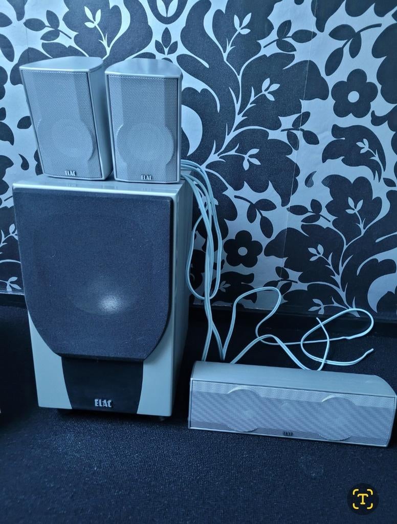 Elac Speakerset met Center en Subwoofer, Overige merken, Gebruikt, Ophalen of Verzenden, 60 tot 120 watt