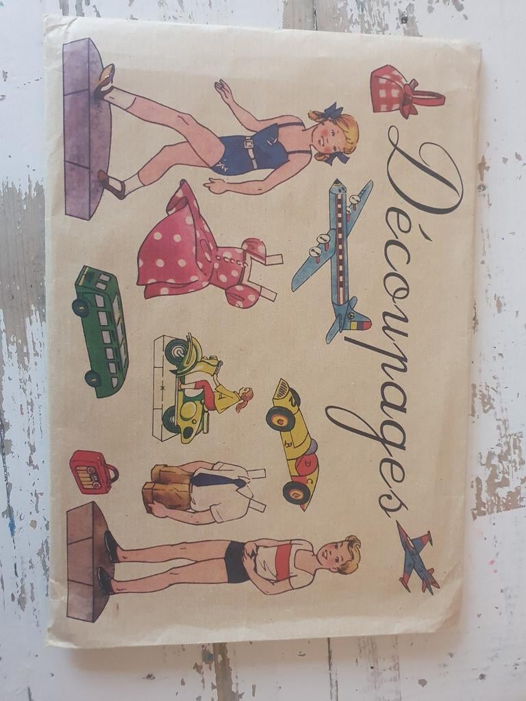 Vintage Decoupage Plaat, Antiek en Kunst, Ophalen of Verzenden