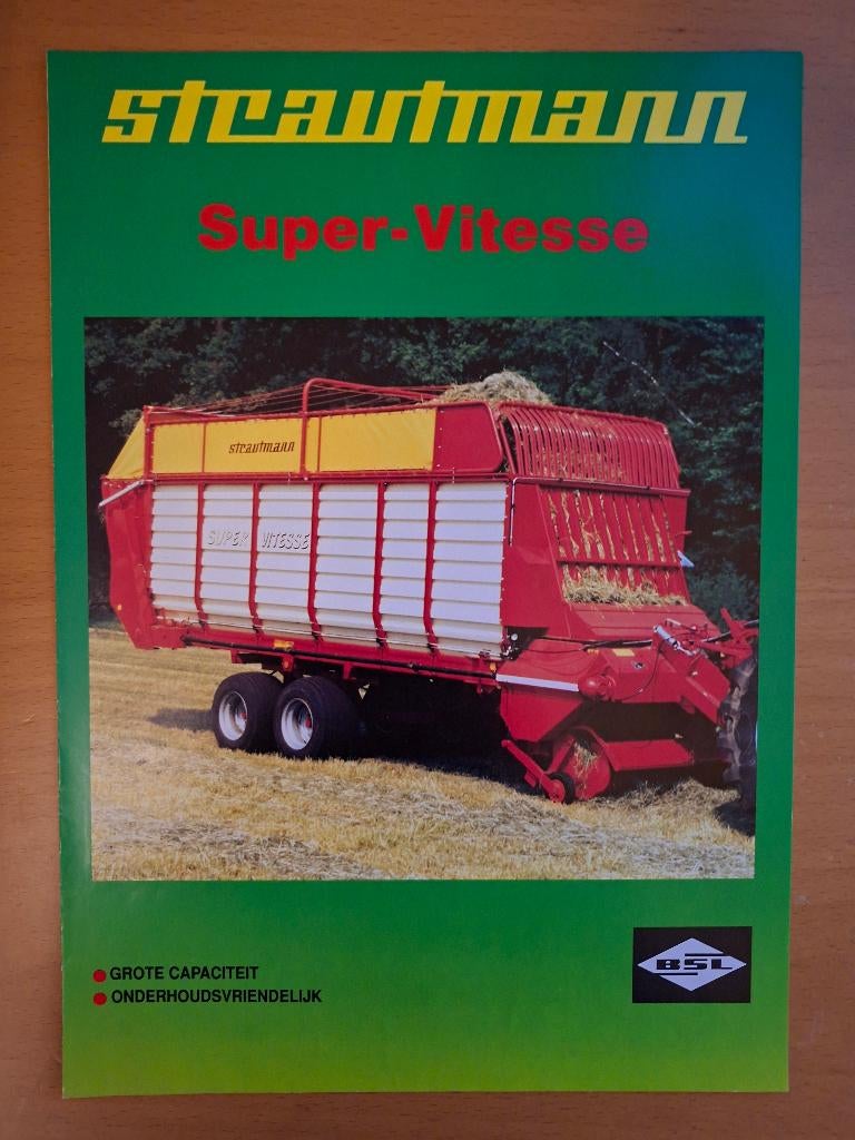 Folder Strautmann Super Vitesse opraapwagen, Ophalen of Verzenden, Gelezen, Tractor en Landbouw