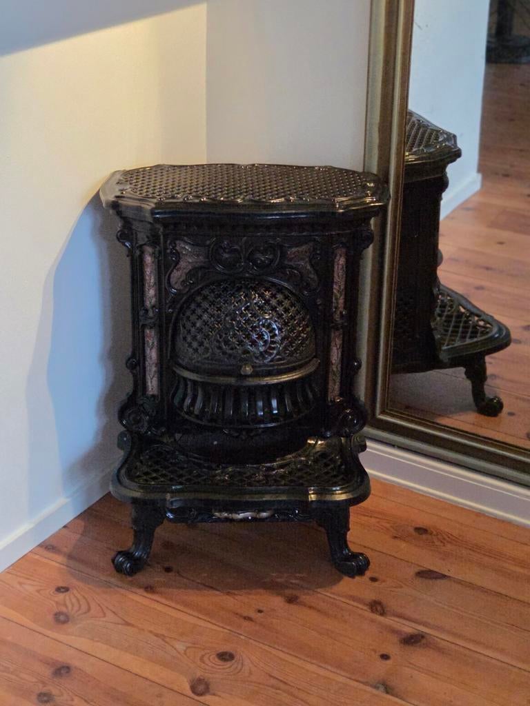 Deville Pailletten nr 121 Charleville Ardennen, Huis en Inrichting, Kachels, Gebruikt, Vrijstaand, Kolomkachel, Hout, Ophalen