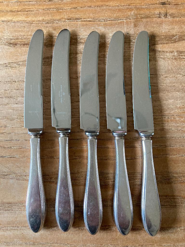 5 Gerritsen & van Kempen fruitmesjes puntfilet - 17 cm, Antiek en Kunst, Antiek | Bestek, Ophalen of Verzenden