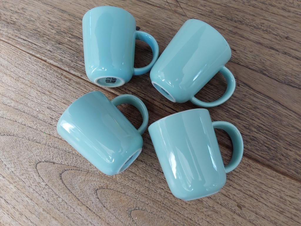 Hema espresso kopjes, lichtblauw, Huis en Inrichting, Keuken | Servies, Ophalen of Verzenden, Zo goed als nieuw, Overige stijlen