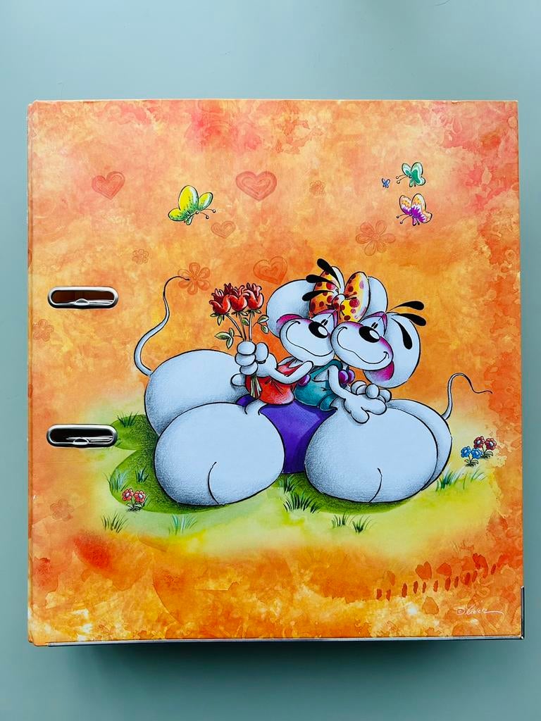 Diddl en Diddlina Ringband Map 2 Ringen Oranje Topstaat, Verzamelen, Diddl, Zo goed als nieuw, Diddl, Ophalen of Verzenden