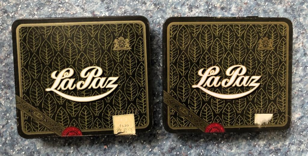 Vintage blikjes La Paz sigaartjes, Ophalen of Verzenden, Gebruikt, Overige