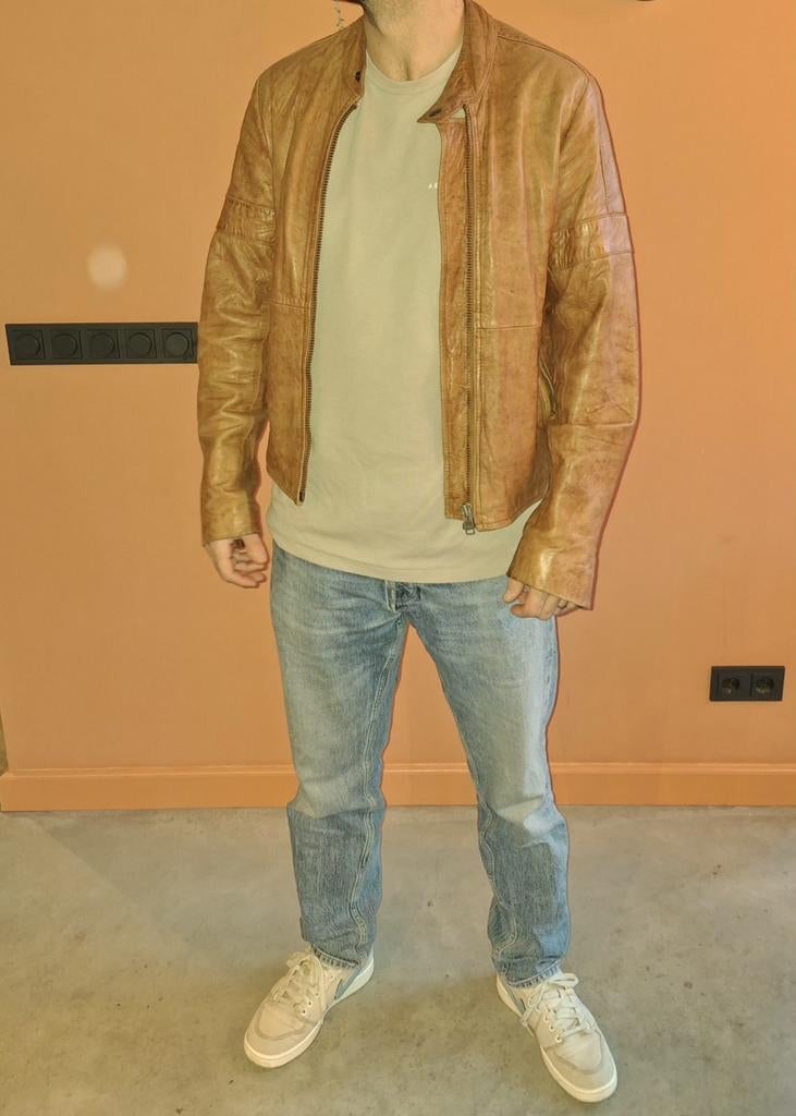 J.C. Rags Leren Jasje Maat S, Kleding | Heren, Jassen | Zomer, Bruin, Ophalen of Verzenden, Gedragen, J.C. Rags