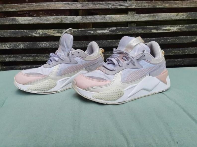 Puma RS-X wit roze sneakers 37 / 37,5, Puma, Wit, Ophalen of Verzenden, Sneakers of Gympen