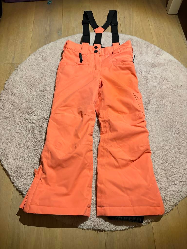 Mc Kinley Oranje kinder ski broek met bretels - maat 128, Ophalen of Verzenden, Nieuw, Jongen of Meisje, Broek