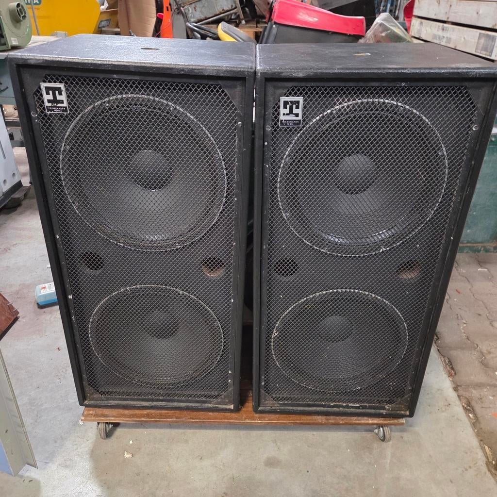 Terminator TS215 baskasten - Dubbel 15", Gebruikt, Subwoofer, 120 watt of meer, Ophalen