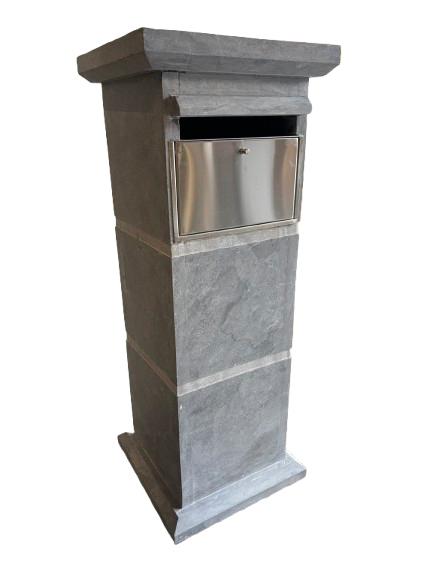 Natuursteen pakketbrievenbus - model 004 - NIEUW - voorraad, Tuin en Terras, Brievenbussen, Ophalen of Verzenden, Nieuw, Hardsteen