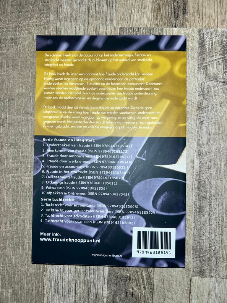 M.H.G. Scharenborg - Onderzoeken van fraude, Ophalen, Sociale wetenschap, Zo goed als nieuw, M.H.G. Scharenborg