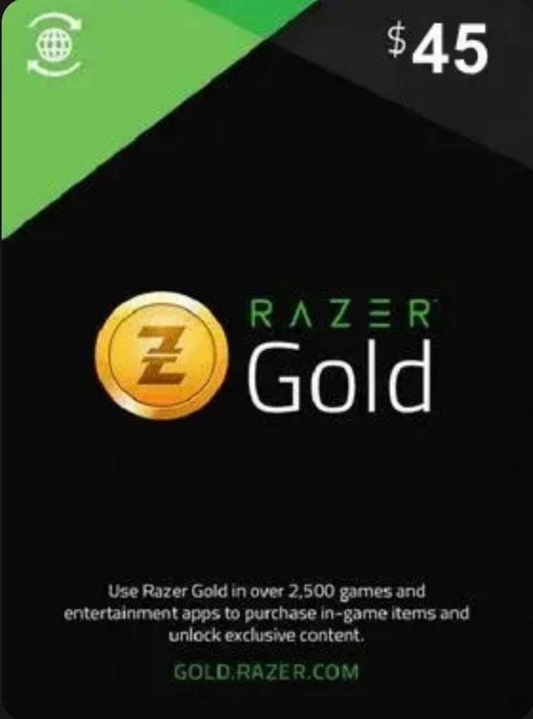 Razer Gold Card - €45, Online, Overige genres, 1 speler, Nieuw