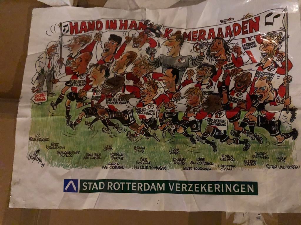 Plastic vlag Feyenoord, Ophalen of Verzenden, Zo goed als nieuw, Feyenoord, Overige typen