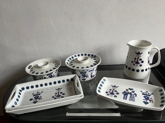 Jaren 50 Noors servies Figgjo Flint, Huis en Inrichting, Ophalen of Verzenden, Overige stijlen, Porselein, Schaal of Schalen