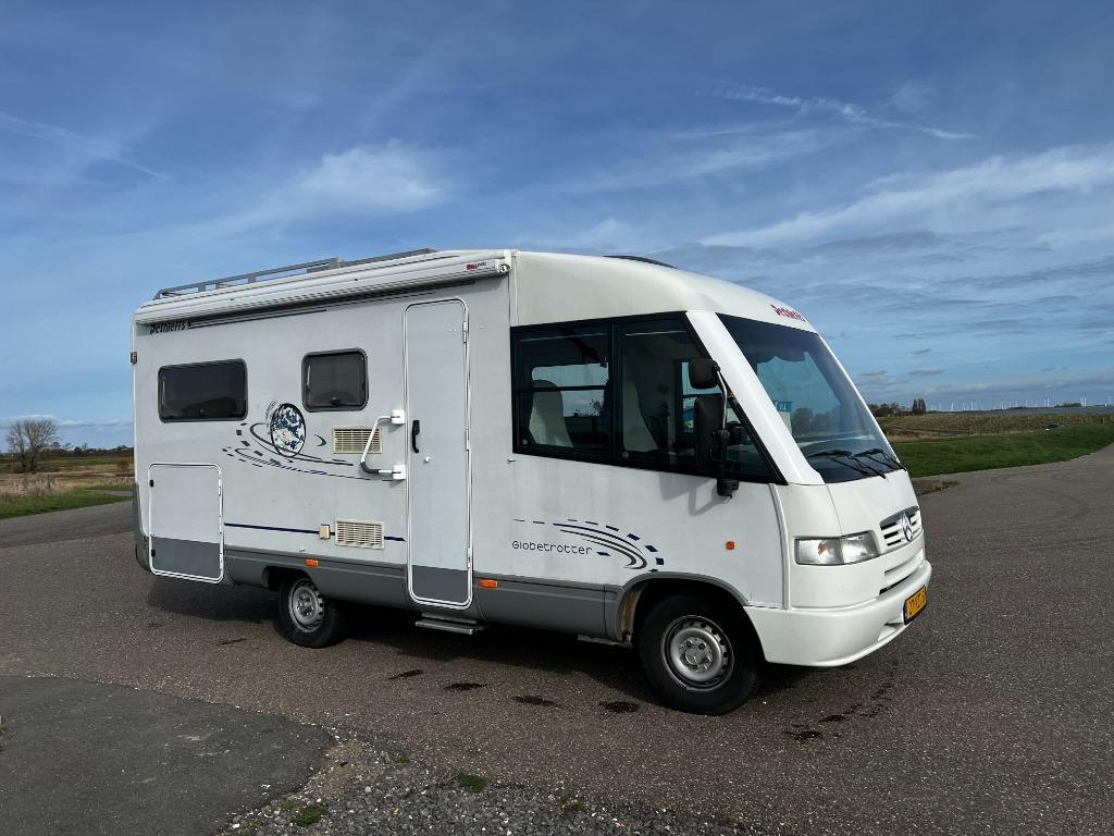 Camper Dethleffs Globetrotter Mercedes Benz 312D, Caravans en Kamperen, Campers, Integraal, Ringverwarming, Reservewiel, Luifel