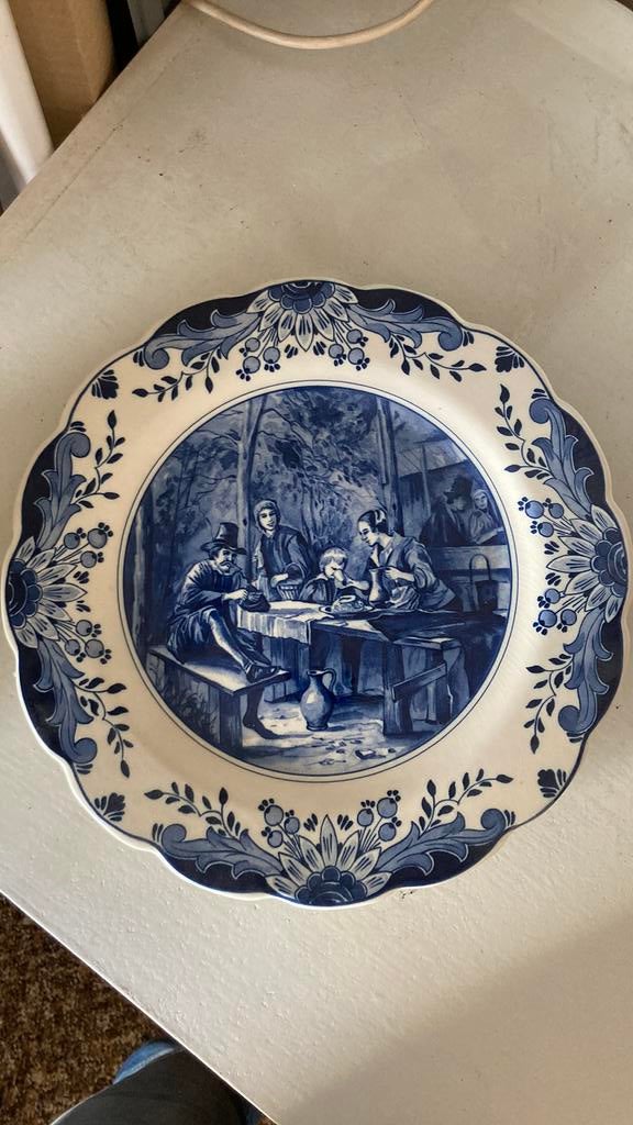 Delfts blauw wandbord, genummerd (nr. 430) Regina Holland, Ophalen
