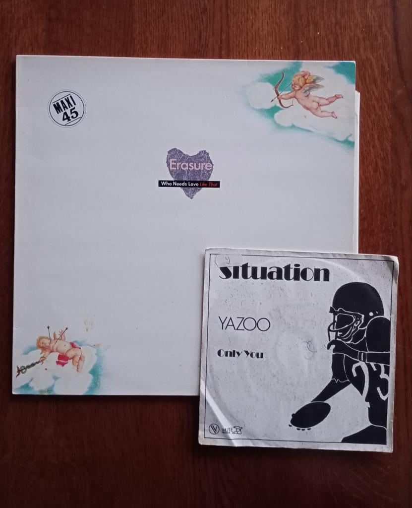 Erasure - Who Needs maxi & Yazoo - Only You (Franse versies), Gebruikt, Verzenden, Maxi-single, Pop