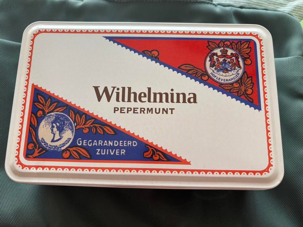 Te koop blik Whilhelmina pepermunt, Ophalen of Verzenden, Zo goed als nieuw, Overige