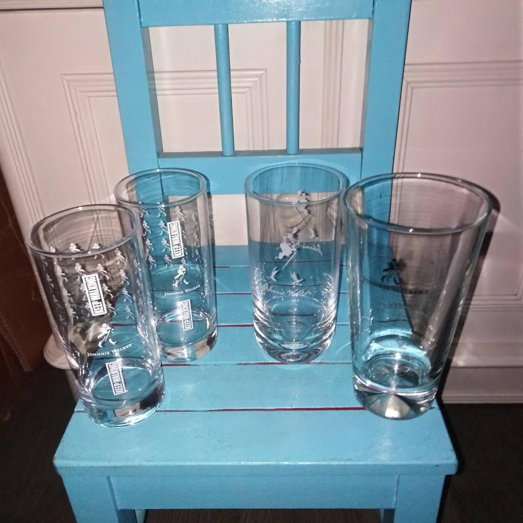 Johnnie Walker longdrink whisky glazen 5 stuks, Ophalen, Zo goed als nieuw, Overige typen