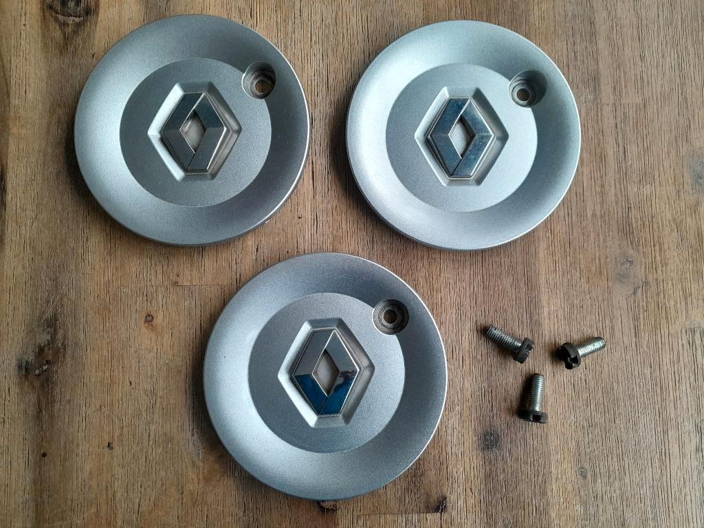 Naafkapjes/Velgdeksels - Origineel Renault - 3 Stuks -1 Koop, Auto diversen, Wieldoppen, Verzenden, Gebruikt