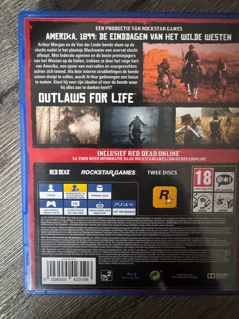 Red Dead Redemption 2 voor PS4 en PS5, Avontuur en Actie, Gebruikt, Vanaf 18 jaar, 1 speler