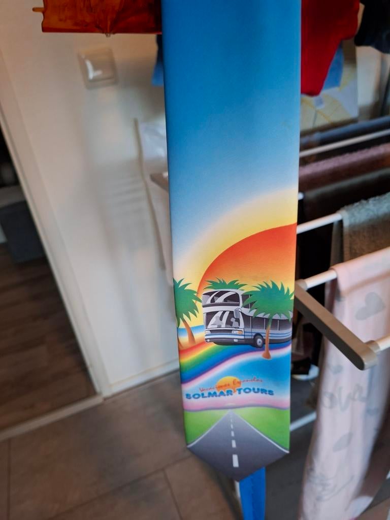 Solmar Tours Stropdas - Uniek Souvenir, Solmar Tours, Blauw, Ophalen of Verzenden, Met patroon