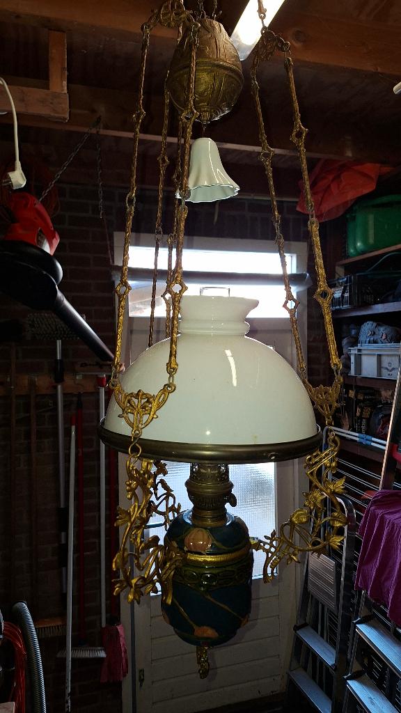 antiek olielamp, Antiek en Kunst, Antiek | Lampen, Ophalen