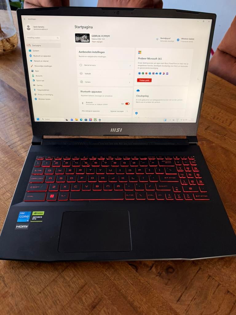 Msi katana gf66 12uc, Computers en Software, Windows Laptops, Zo goed als nieuw, 17 inch of meer, 2 tot 3 Ghz, Gaming, Ophalen of Verzenden