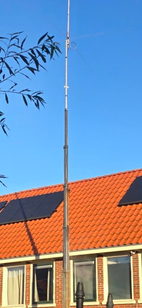 Schuifmast / kokermast 10 meter met handlier, Ophalen, Gebruikt, Mast
