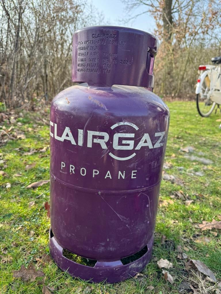 Franse gasfles (leeg), Ophalen, Zo goed als nieuw