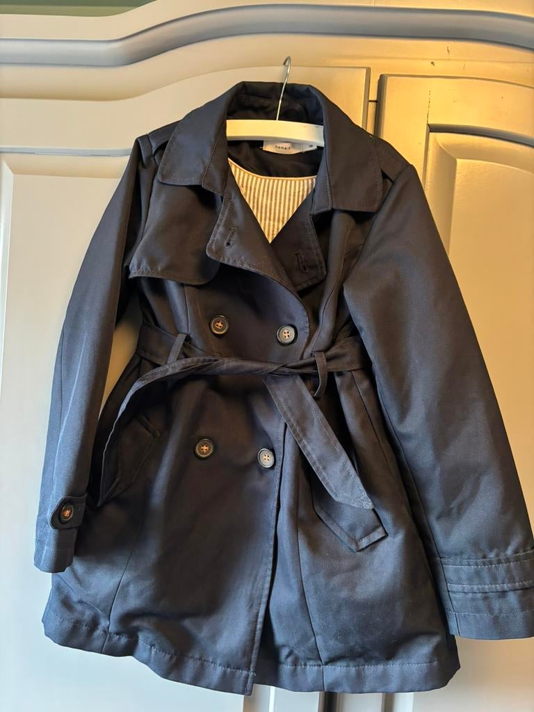 Meisjes trench coat maat 116, Ophalen of Verzenden, Zo goed als nieuw