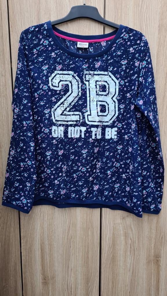 NIEUW Shirt lange mouwen dunne stof mt XXl met tekst, Ophalen, Nieuw, Jongen of Meisje, Shirt of Longsleeve