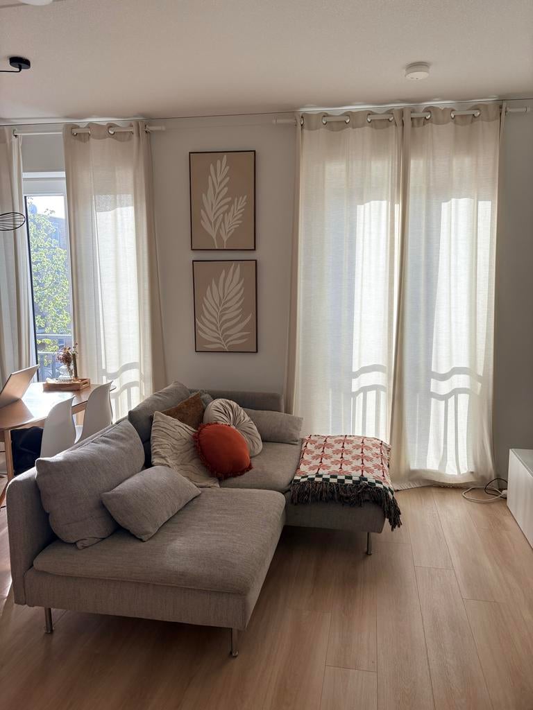 IKEA SÖDERHAMN 2-zitsbank met chaise longue, Huis en Inrichting, Banken | Sofa's en Chaises Longues, Ophalen, 100 tot 125 cm, Driepersoons