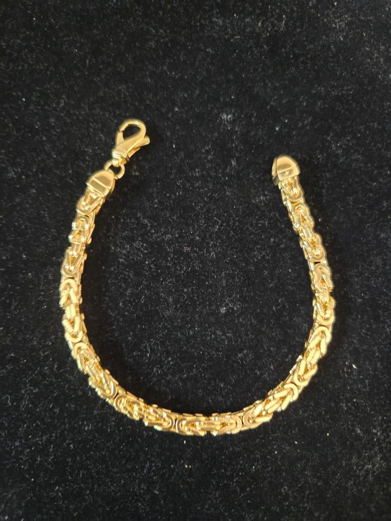 14 k gouden konigsarmband 18,9 gram, Ophalen of Verzenden, Nieuw, Goud, Neuspiercing