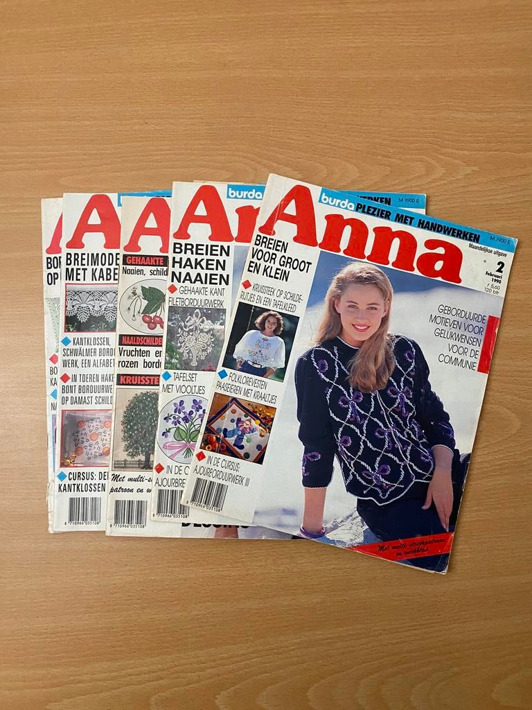 Anna Handwerken magazines - jaren 88/90/91/93, Ophalen of Verzenden, Zo goed als nieuw, Overige onderwerpen