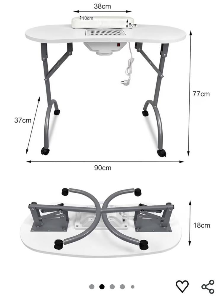 Nageltafel met afzuiging, Ophalen, Overige typen