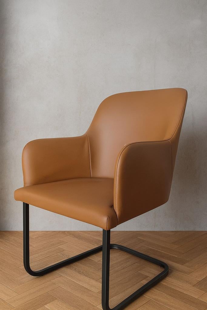 NIEUW armstoel Denver set van 6, leder UITVERKOOP van €2094, Ophalen of Verzenden, Nieuw, Vijf, Zes of meer stoelen