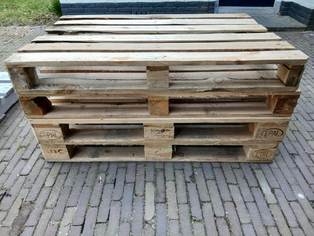 8 gebruikte pallets - Verschillende maten, Ophalen, Gebruikt