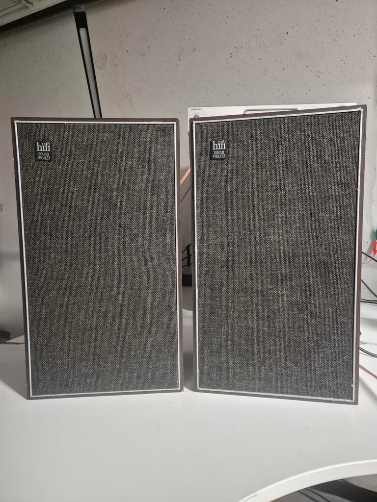 Vintage Hifi Sound Project  SX6453 2 weg speakers 70's, Ophalen of Verzenden, Minder dan 60 watt, Front, Rear of Stereo speakers