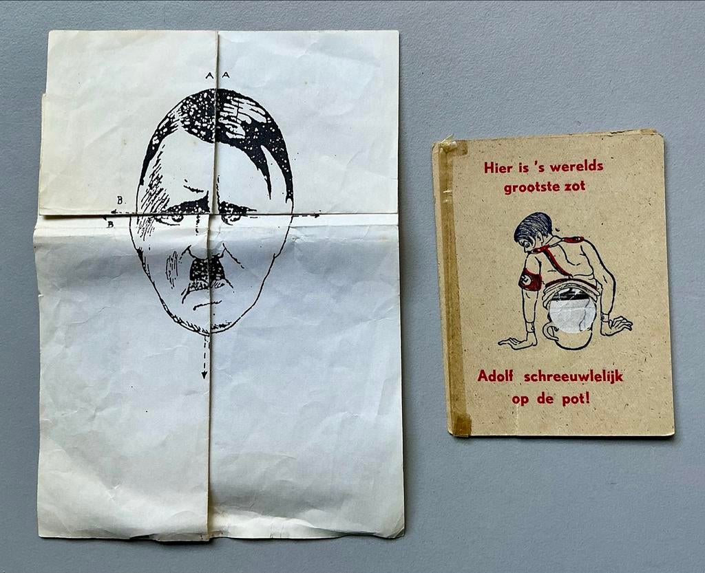 Zeldzame Spotprenten van Adolf Hitler - WOII Propaganda, Ophalen of Verzenden, Gelezen, Prentenboek