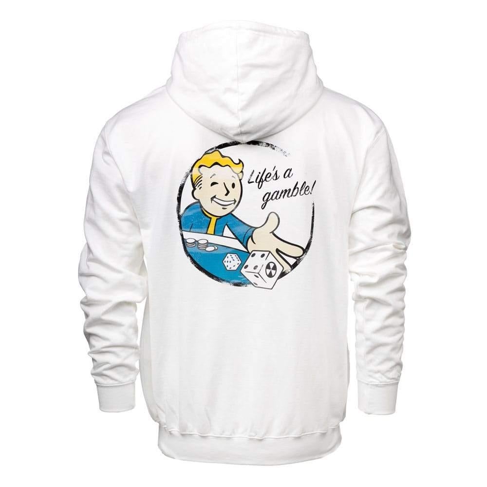 Fallout Zipper Hoodie life's a gamble!, Wit, Ophalen of Verzenden, Fallout, Maat 56/58 (XL)
