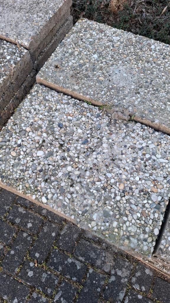 Grindtegels ca 88 stuks, Tuin en Terras, Ophalen, Gebruikt, Wit, Grind