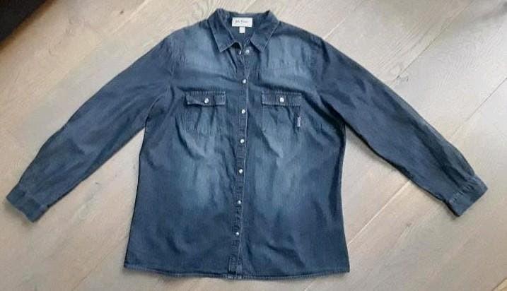 Te koop: Zwart jeans overhemd van het merk JOHN BANER MT: M, Zwart, John Baner, Ophalen of Verzenden, Zo goed als nieuw